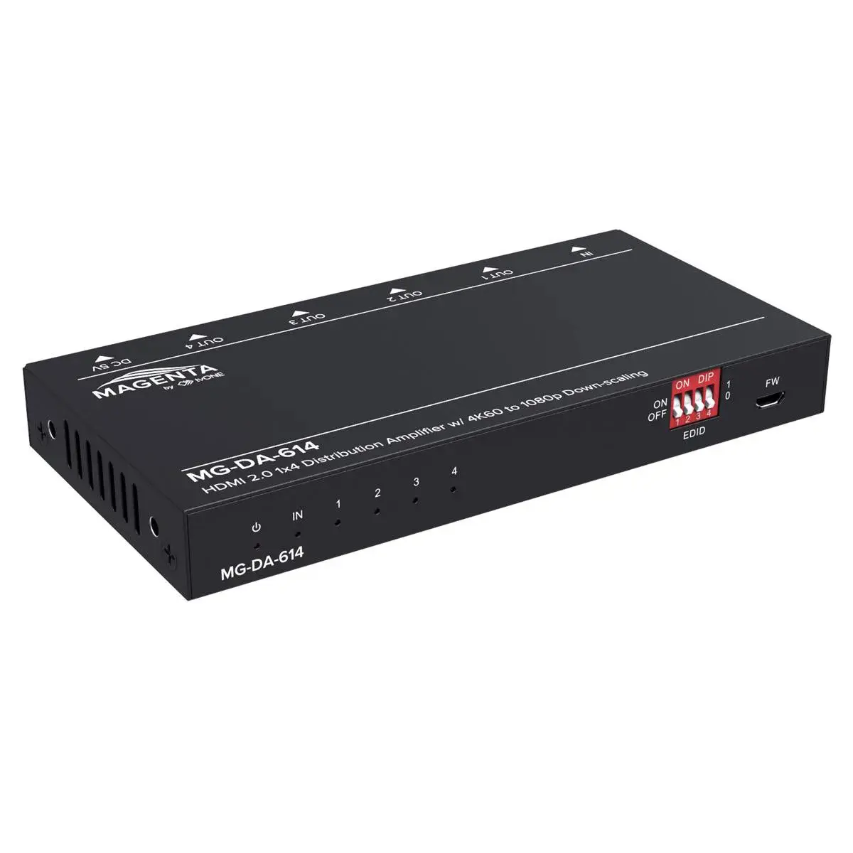 Magenta Research MG-DA-614 1x4 4K60 HDMI 2.0 Splitter with HDCP 2.2 and Down Scaling