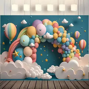 Balloon Arch Backdrop, Colorful Balloon Arch Backdrop, Wall Decoration, Photo Booth Photography Background, Party Decoration Supplies, Banners