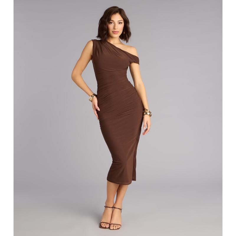 Twist the Plot Bodycon Midi Dress
