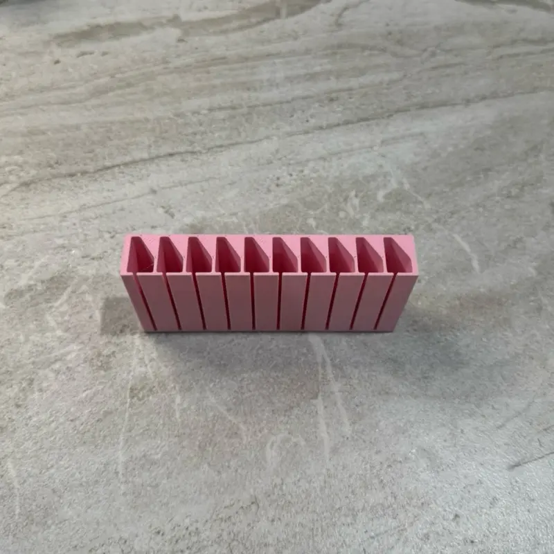 10-Compartment Plastic Nail Foil Organizer Box, Recyclable Moistureproof Modern Storage Container for Nail Technicians