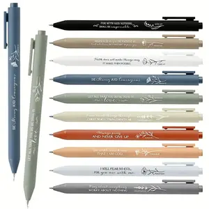 Bible Verse Printed Ballpoint Pen, 10pcs/set Inspirational Ballpoint Pen, Writing Pen for Home School Office, Gift for Men & Women, Ballpen Set
