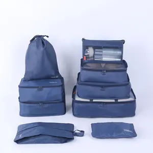 9 Set Packing Cubes for Suitcases, DEWEL TravelLuggage Packing Organizers with Shoe Bag,Laundry Bag, Clothing Underwear Bag, LuggageOrganizer Bags for Travel Accessories