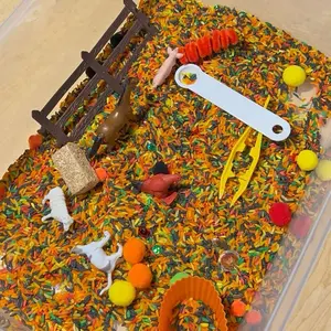 Farm Animals Sensory activity Farm Colored Rice Activity Set for Kids Fine Motor Skills & Cognitive Development