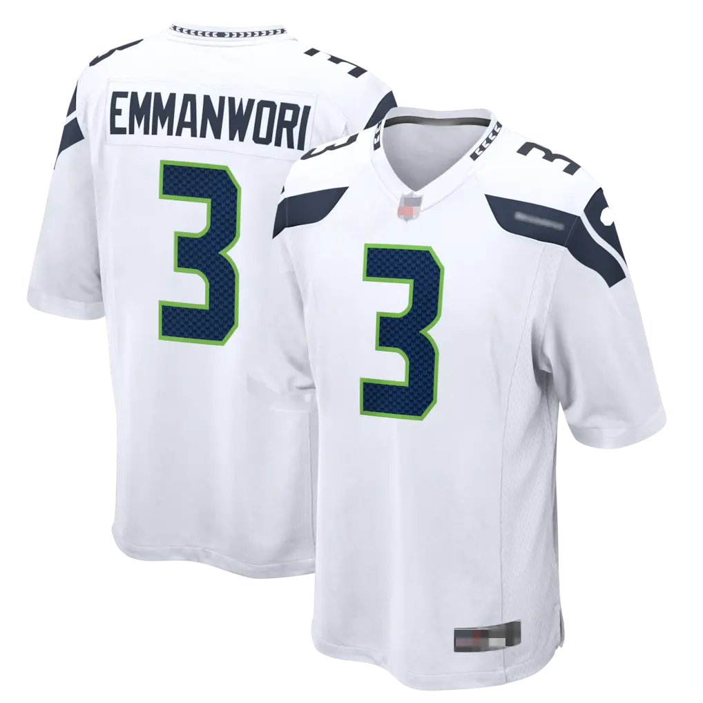 Men's Seattle Pro Football Fan Apparel - Emmanwori #3 & Any Name Custom Game Day Jersey - US Stock