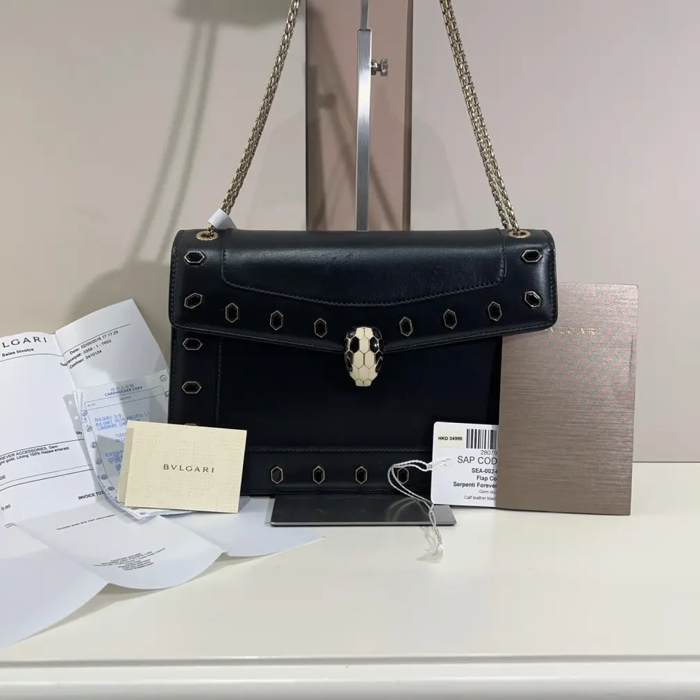 Pre-owned Bvlgari cowhide Shoulder Bags Serpenti handbag cj5039 Joyce