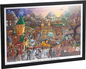 Framed A Magical Mystery Tour of 100 Beatles Songs Poster