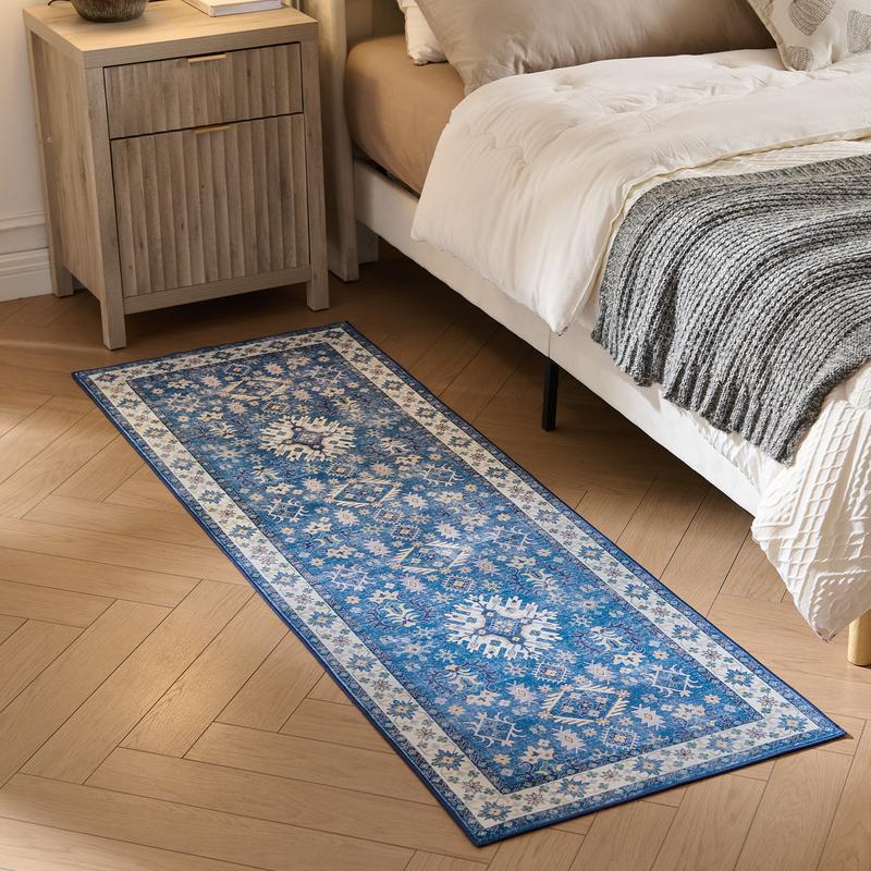 VIPfree Retro Bohemian Area Rugs 2*3FT, Non-Slip Foldable Washable Rugs for Living Room, Entryway, Bedroom, Kitchen and Corridor, Non Shedding