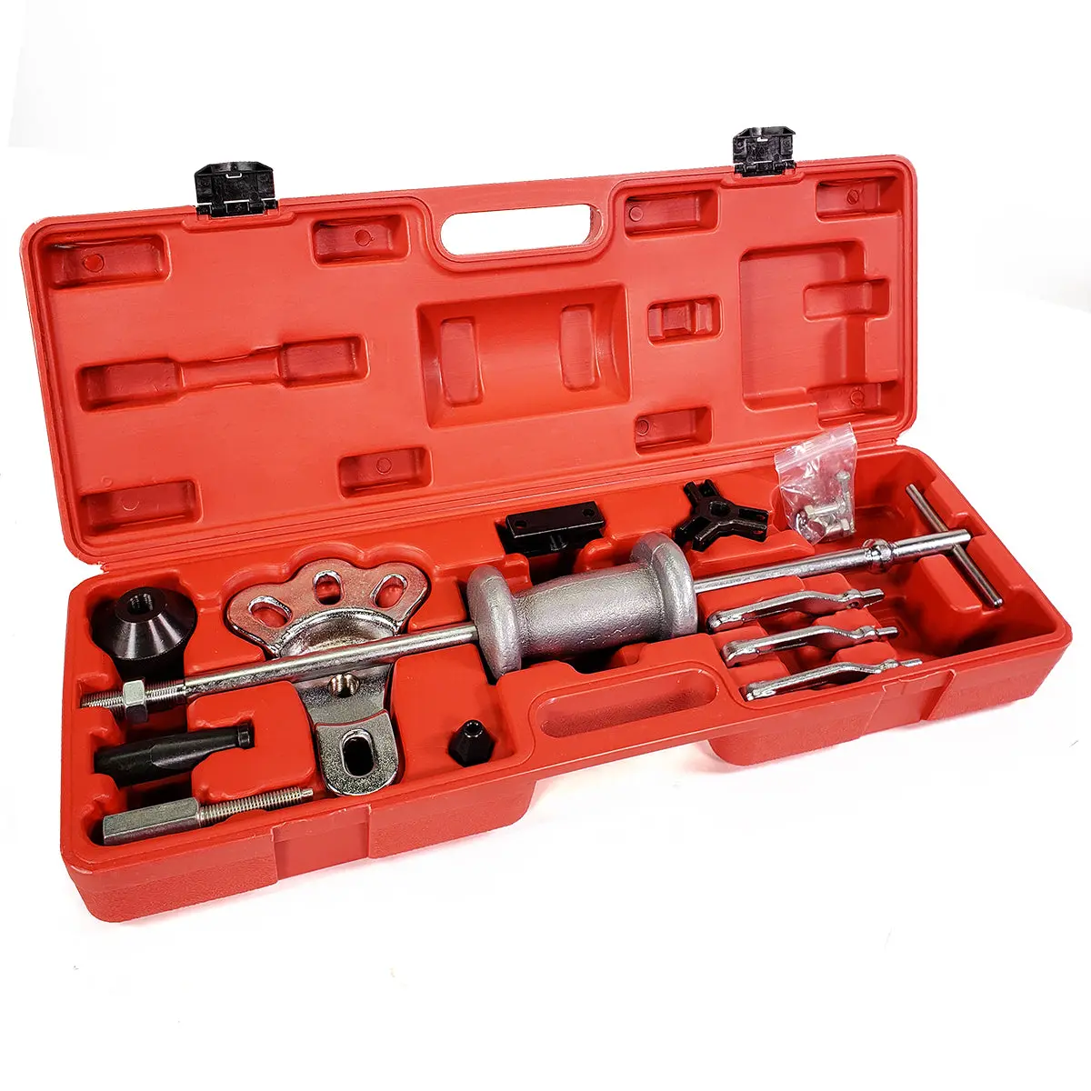 XtremepowerUS Slide Hammer Axle Jaw Puller Tool Kit 8 Way Internal External, All-In-One Tool Kits
