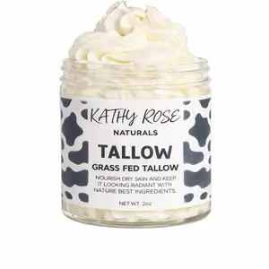 100% Grass Fed Tallow Cream – Lightweight Moisturizer for Face & Body | Kathy Rose Naturals (2oz)