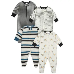 Onesies Baby Boys' Tiger Sleep 'n Plays, 4-pack