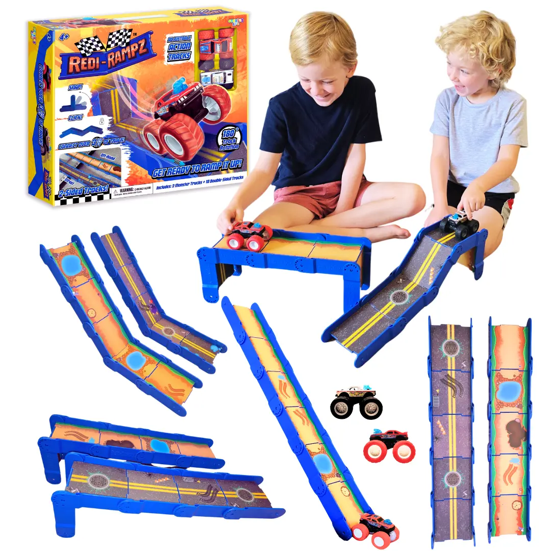 Redi-Rampz: Portable STEM Ramp Builder Set – 10 Modular Track Pieces ...