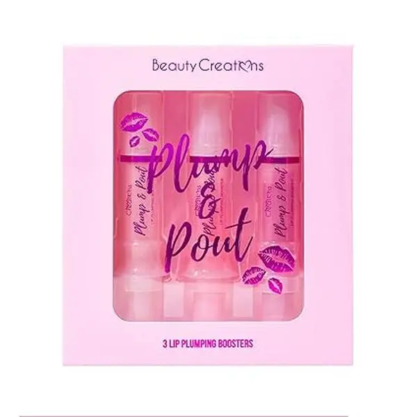 Beauty Creations Plump and Pout Lip Plumper 3-Pack: Enhance Your Lips with Pink Lemonade, Legally Hot and Mystery Lip Plumper Lipgloss Booster
