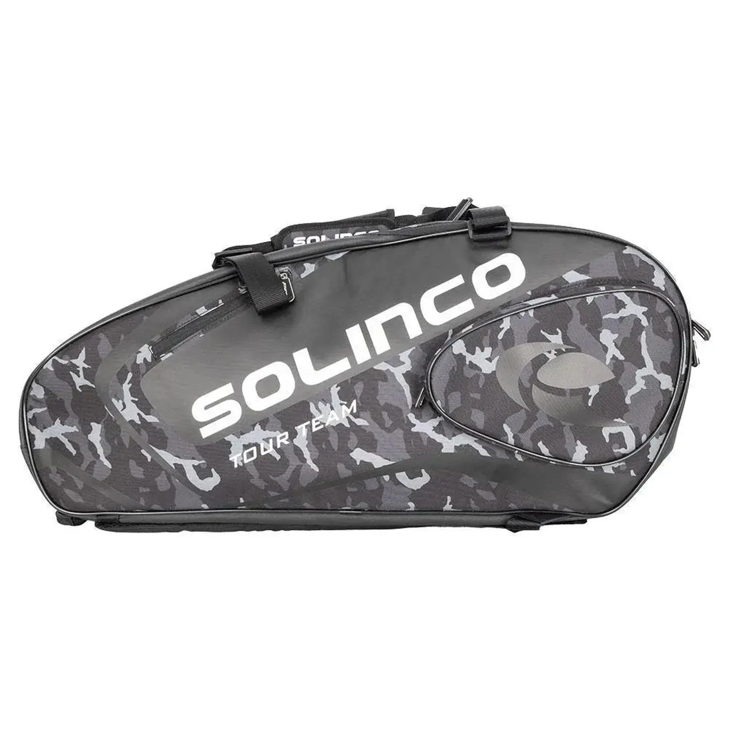 Tennis Racquet Backpack, 6-Racket Capacity Midnight Camo Bag with Thermal Racket Protector and Gear Storage for Tennis Players
