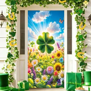 Elastic Room Door Decoration Set, Simple Installation, Christmas Door Cover, Holiday Party Decor, Indoor Outdoor Use, 82.7x35.4 Inches