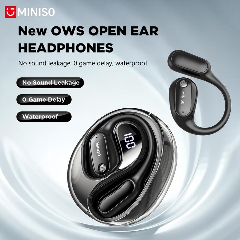 MINISO MS190 Translation Earbuds, Supports Real-Time Translation in 134 Languages With APP, Bluetooth 6.0 Earphones, Audio Wireless Earbuds for Music & Phone Calls, IPX5 Waterproof Sports Electronic Headphones with Long Endurance