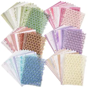 6 pack Scrapbook Paper and Decorative Mesh Fabric Assorted Set Mixed Special Paper for Scrapbooking Planner Bullet Junk Journal Supplies