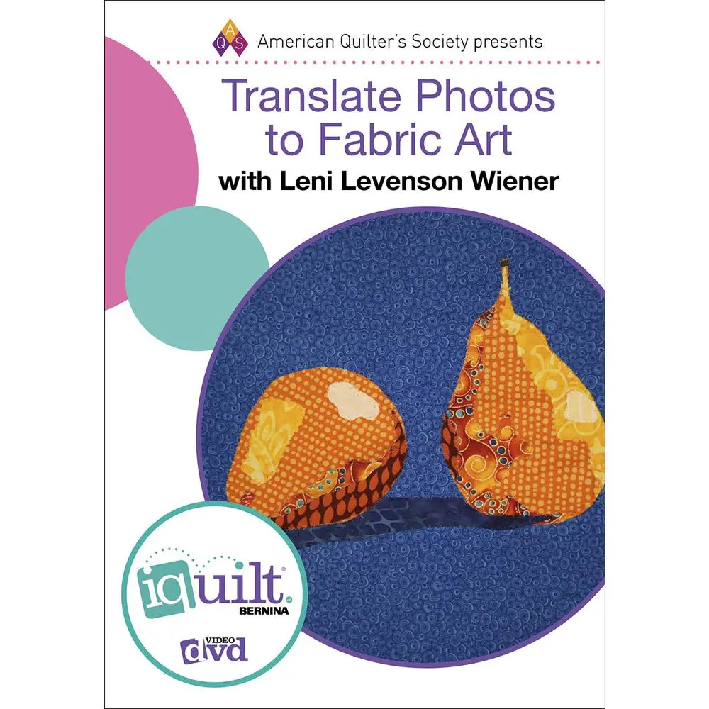 Used Iquilt Tutorial DVD - Translate Photos Into Fabric Art, Complete Class by Leni L. Wiener, Good Condition, 1.01 lbs