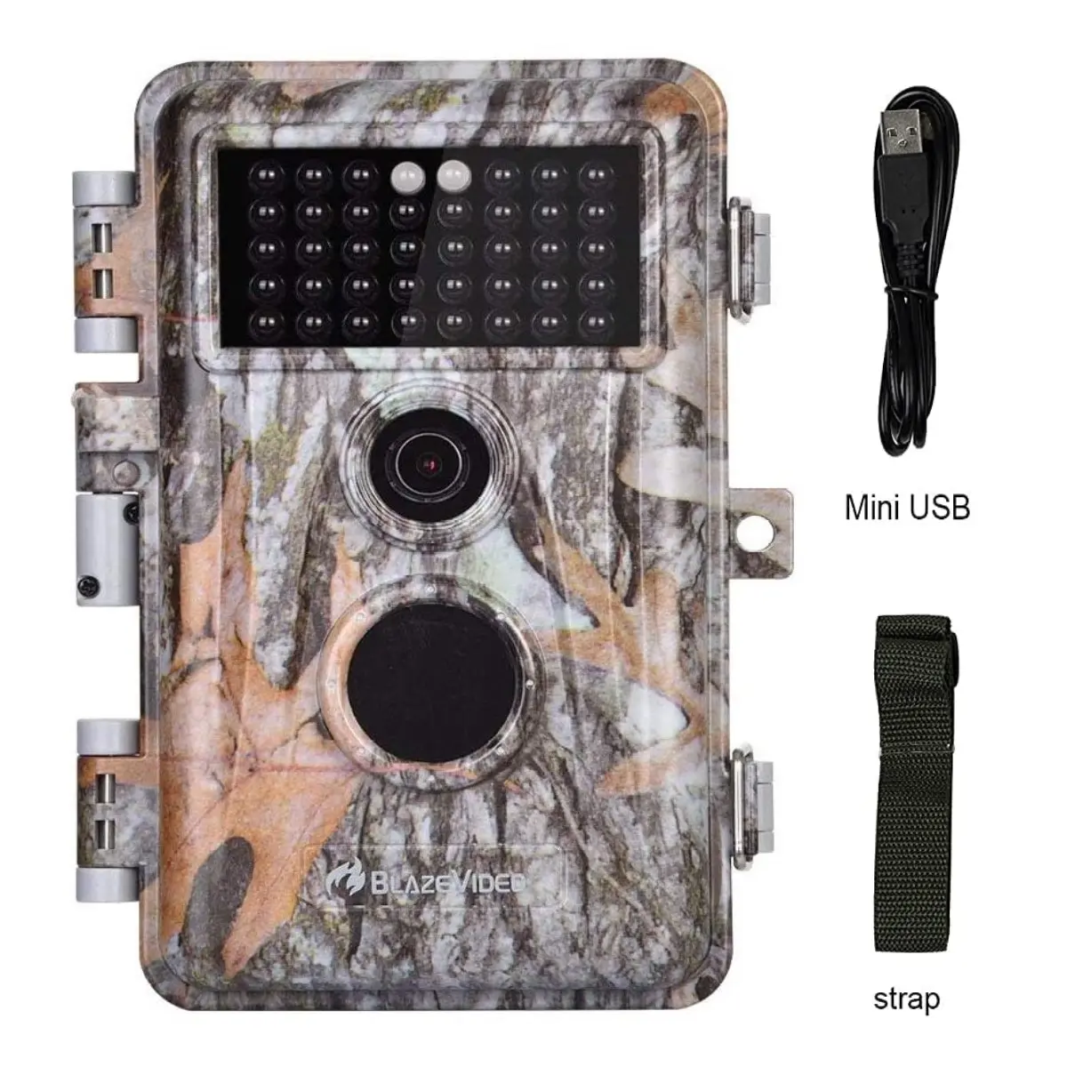 BLAZEVIDEO A252 Grey 48MP 1296P Trail & Game Camera with Night Vision 32MP 1296P HD H.264 MP4 Video No Glow 940nm Infrared IP66 Waterproof Motion Activated for Outdoor Wildlife Hunting, Backyard Security, Animal Observation