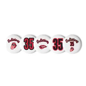 Set of pin buttons