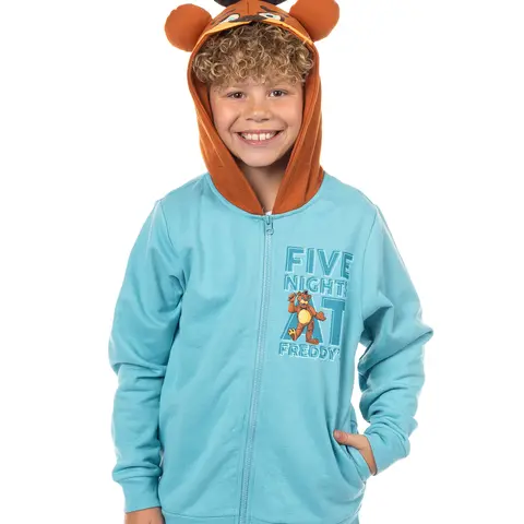 Five Nights At Freddy's Hoodie Boys' 3D Character Hood Full-Zip Sweatshirt