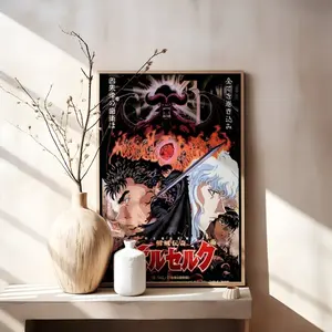 Berserk Manga Poster Unframed: Dark Fantasy Anime Wall Art