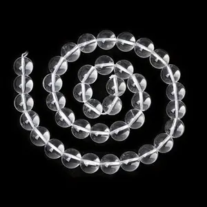 AAAAA Natural Clear White Crystal Quartz Beads Round Loose Spacer Beads for Jewelry Making DIY Bracelets Crystal Healing Power Stone 120pcs 6mm 15 Inch