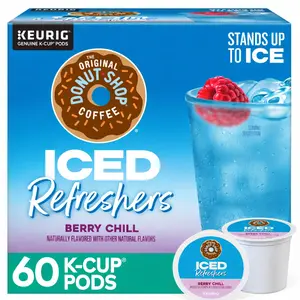 The Original Donut Shop, Iced Refreshers Berry Chill Flavor K-Cup Pods, 60 Count