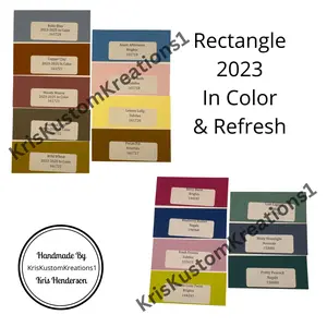 16 Genuine Rectangle Stampin Up 2023-2025 Paper Cardstock Color Ring Tool Color Swatch Book Sampler Guide Color Coach Cards