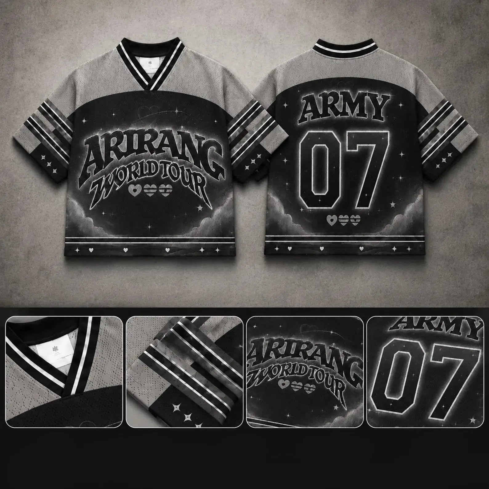 Custom Bangtan Member Jersey, Personalized Arirang World Tour Boxy Mesh Football Jersey, Custom Name Number Jersey, Kpop Concert Jersey Football Crop Top, Kpop Fan Gift, Boy Group Kpop Concert Outfit