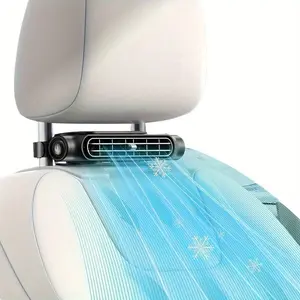 New Car Seat Fan, Turbine High Power USB Plug-In Backrest Pillow, Portable 3000mah Car Fan, Dual Turbine Design, Ideal for Summer Use