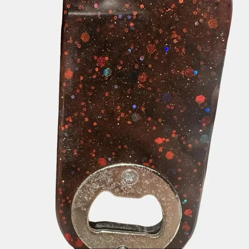 Epoxy Resin Keychain Bottle Opener - Stylish Design, Durable Material, Reusable, No Drinkingware Included - Drinkware Utensils