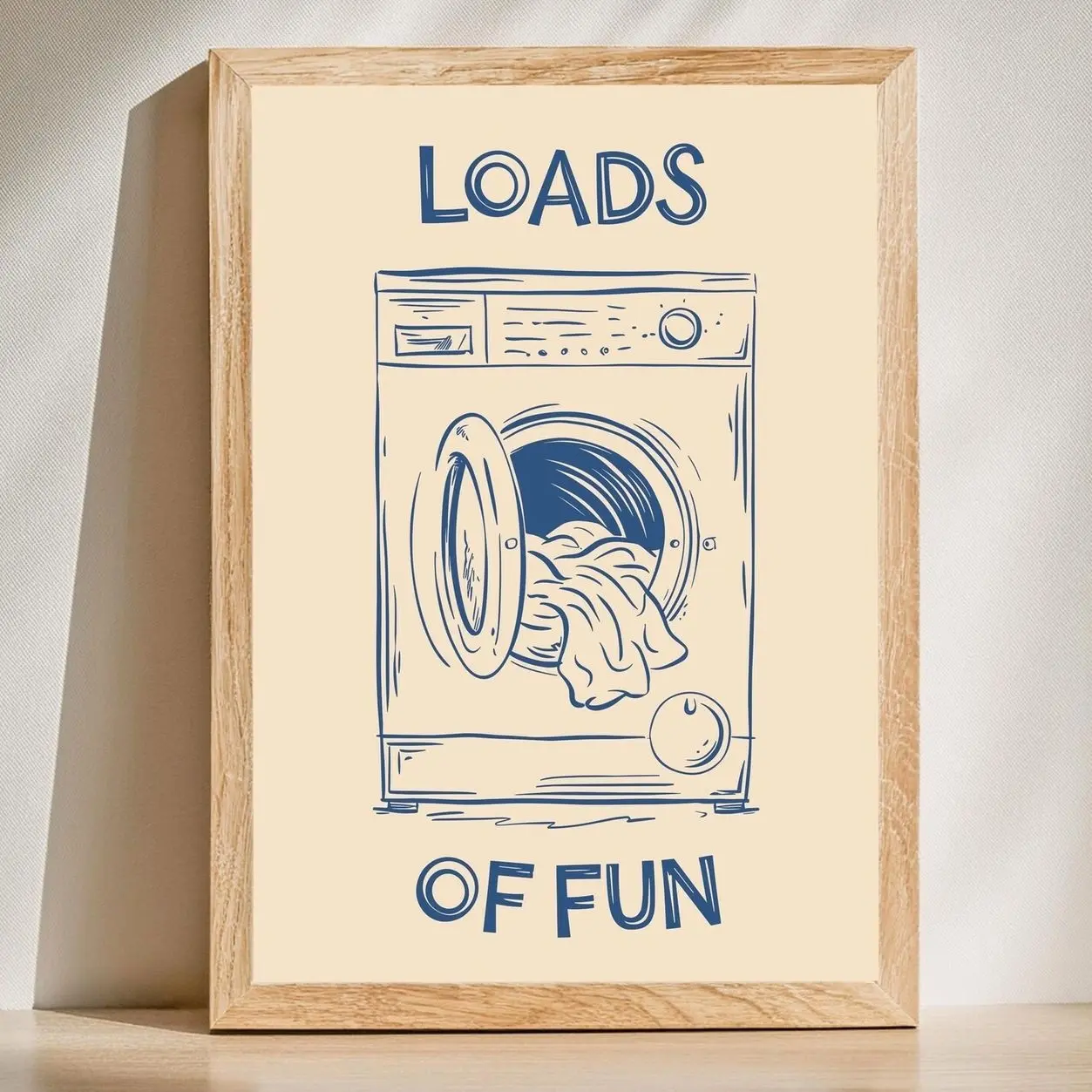 Loads of Fun Print, Laundry Room Print, Laundry Room Poster, Funny Laundry , Retro Laundry Wall Decor, Frameless Poster 0