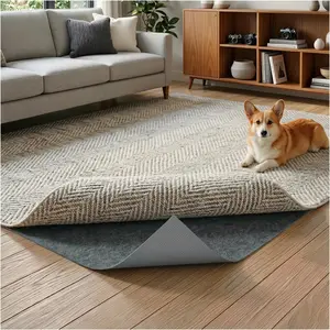 Felt Rug Pad, 2 x 3 Ft Rubber Non-Slip Rug Pad Gripper, Keep Rugs Secure and in Place, Extra  Under Carpet Mat Cushion - for  Floors