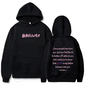 Heartstopper Hoodie: Nick Nelson's Classic Quote Pullover, Trendy Oversized Graphic Hoodie for European and American TV Show Fans