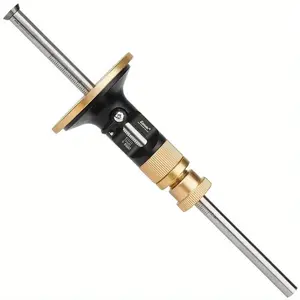 Wheel Marking Gauge, Woodworking Scriber With 2 Replacement Cutters, Solid Metal Bar Wood Scribe Tool For Carpenter