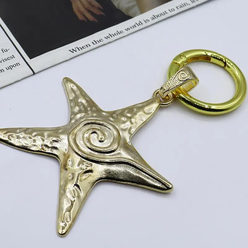 Starfish Design Keychain, Stylish Keychain, Aesthetic Keychain, Fashionable Keychain for Women & Men, Trendy All-match & Exquisite Keychain for Birthday Gift