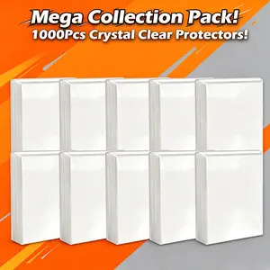 1000ct Card Sleeves for Trading Cards, Clear Penny Sleeves, Baseball Card Sleeve, Soft Sports Card Sleeve, Plastic Card Protector Fit for MTG Game Card Standard Cards