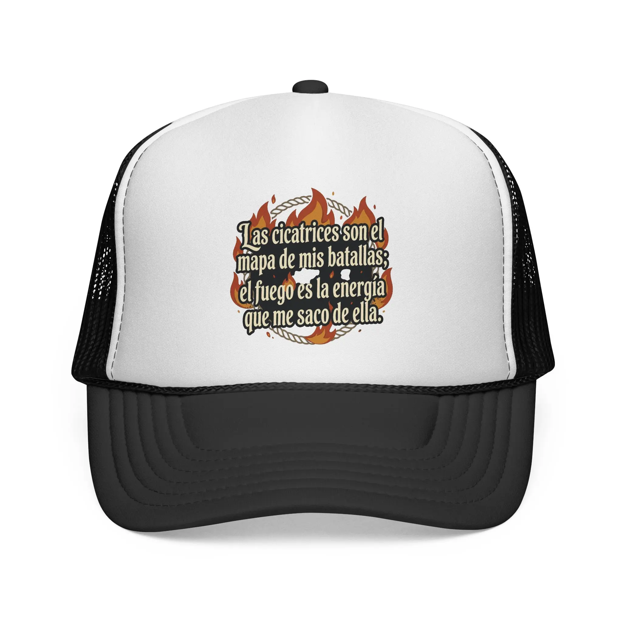 "Las cicatrices" Themed Trucker Cap, Fashionable Clothes Accessory for Daily Wear