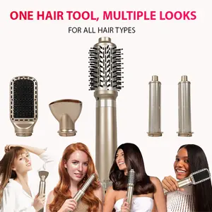 5-in-1 Hair Styling Set: This multifunctional styling tool comes with interchangeable combs and is suitable for curling, straightening, and blow-drying hair. It combines a hair dryer, straightener, and curling iron all in one