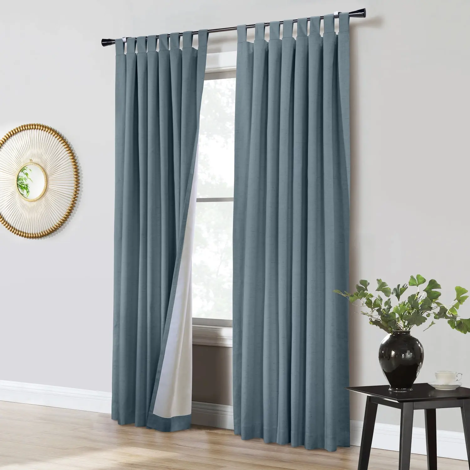 Thermaplus 71821-153-104-84-601 52 x 84 in. Ventura Blackout Tab Top Curtain Panel, Blue