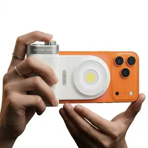 ZHENL M31 Magnetic Phone Camera Grip with 15W Dual Flash, DSLR-Style Shutter Handle for Magsafe iPhone 17 16 15 Pro Max & Android, 360° Rotating Fill Light & Bluetooth Remote - Professional Content Creator Kit for TikTok/Vlog