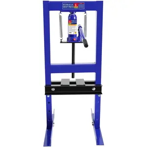 GAOMON Blue Hydraulic Shop Press,6 Ton H-Frame Garage Floor Adjustable Shop Bearing Press with Stamping Plates to Bend, Straighten, Or Press Parts, Install Bearings & U-Joints