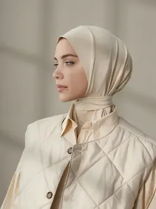 1pc Button High Elastic Hijab, Soft Skin-Friendly Fabric, Breathable Muslim Daily Wear, Premium Jersey Hijab for Outdoor Use, Stretchy Hijab