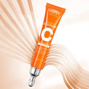 SADOER 5X Vitamin C Eye Cream Gentle Moisturizing Soft Texture Daily Eye Care for Brightening and Smoothing Under Eye Skin