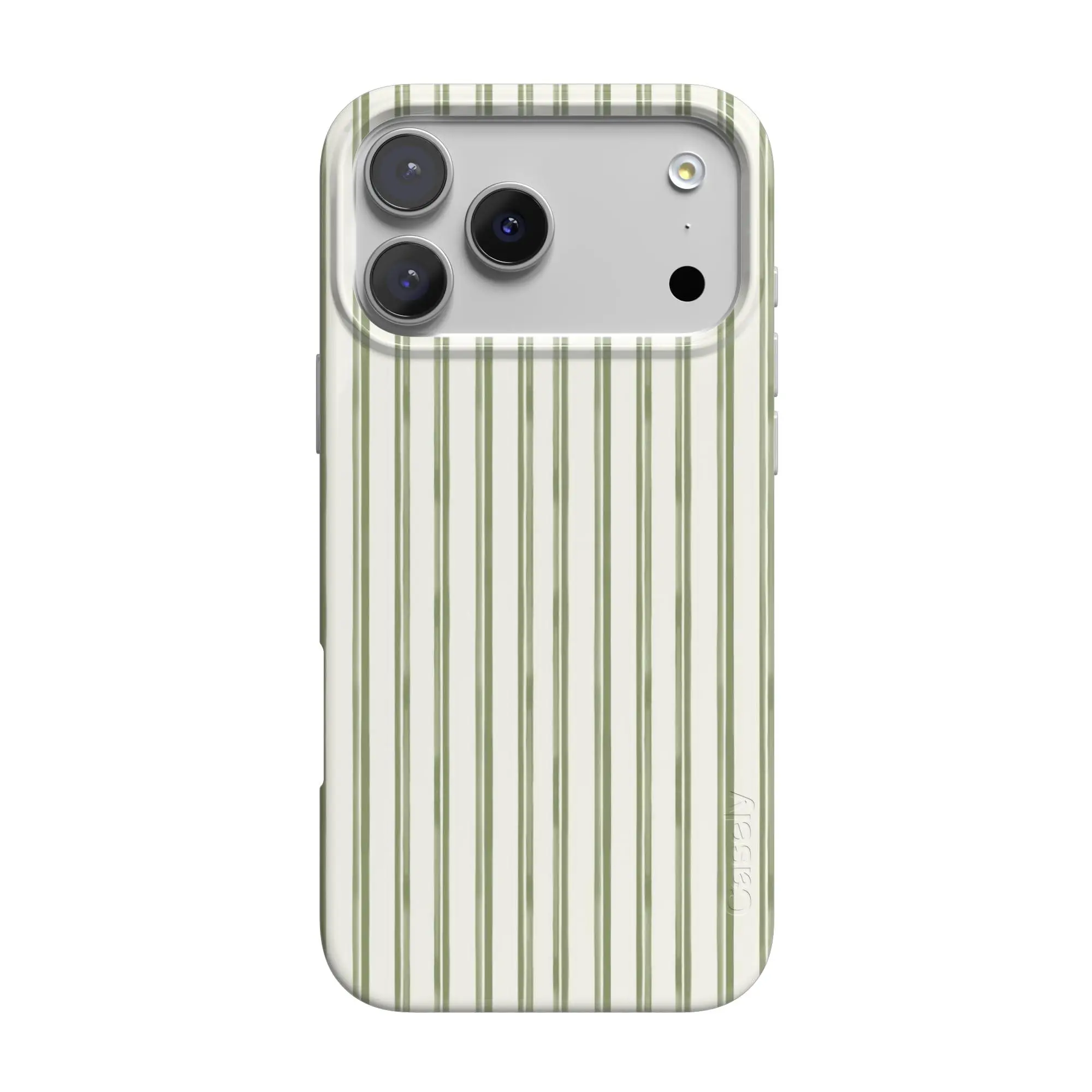Casely iPhone 17 Pro Max Case | The Boyfriend Collection | Linen Stripe | Compatible with MagSafe | Classic Ultra Thin Design
