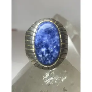 Blue Lapis? sodalite ring size 12.75 southwest sterling silver women men