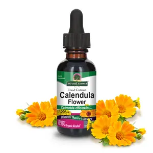 Nature's Answer Calendula Flowers with Organic Alcohol - 1 Fluid Ounce | Immune Support | Hair, Skin, and Nail Support | Natural Metabolizer | Liquid Supplement | Natural Remedy