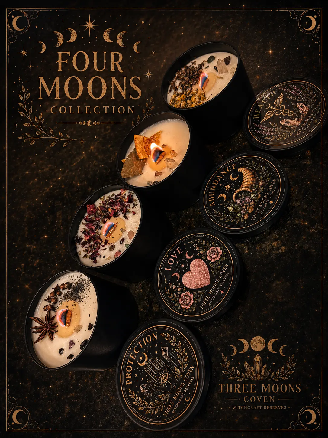 Four Moons Collection Candle Set - 4oz 