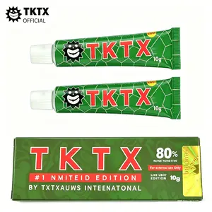 TKTX Tattooing Anesthesia Cream-Green 80% Upgraded Painless Tattooing Cream-Efficient anesthesia formula, which is pure and friendly to the skin and lasts for 6-8 hours without pain to realize professional tattoo experience.