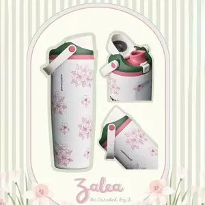 Owala Freesip Sway 30 OZ Golf Rhododendron, DSG brand Tumbler with handle and straw, stainless steel insulated water bottle with large capacity, leak-proof sports water bottle for gym, hiking, 890ml